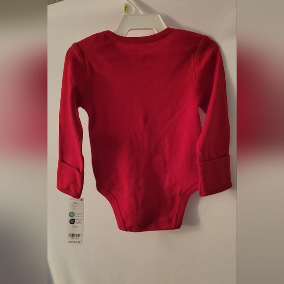 NWT Carters "My First Christmas" Onesie 3 Month Long Sleeve - Picture 4 of 9